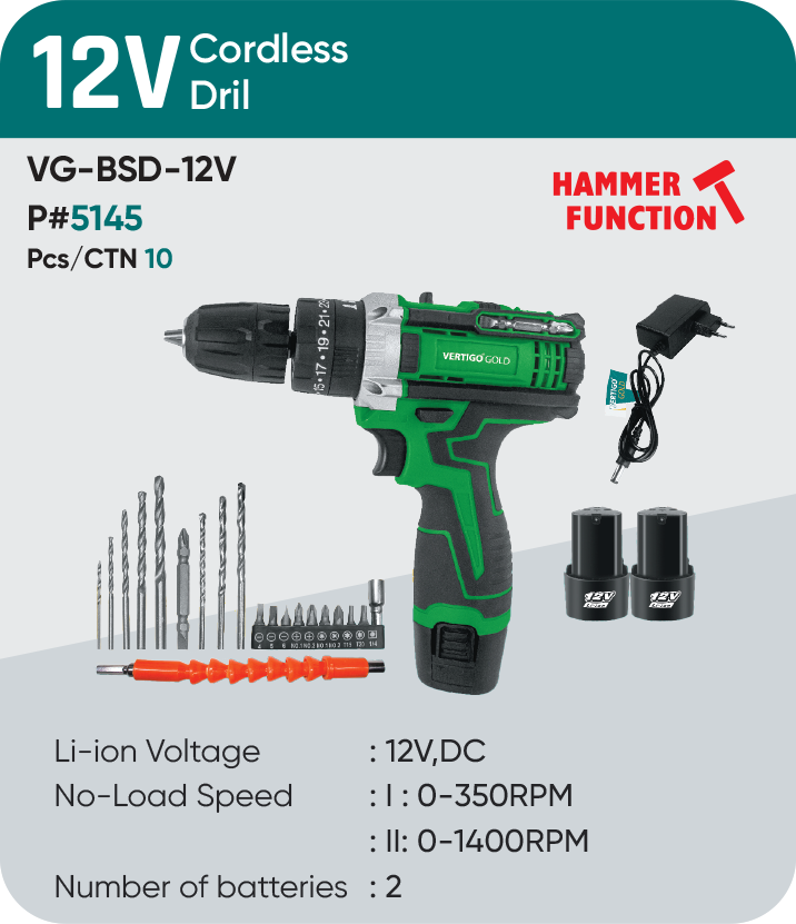12V CORDLESS DRILL