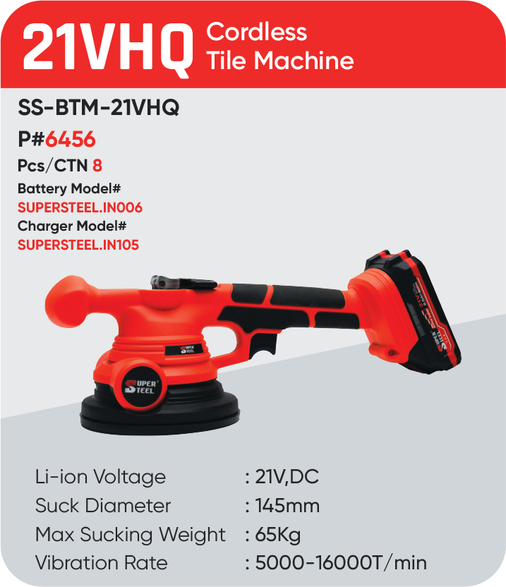 21V HQ CORDLESS TILE MACHINE