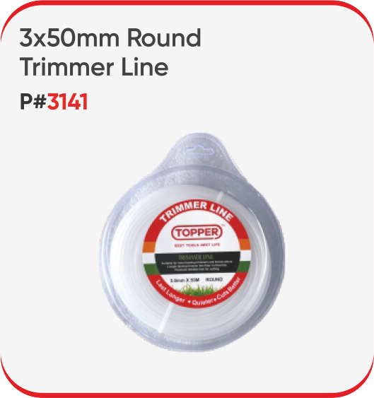3X50MM ROUND TRIMMER LINE
