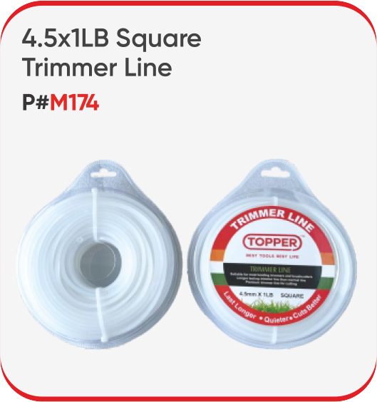 4.5X1LB SQUARE TRIMMER LINE