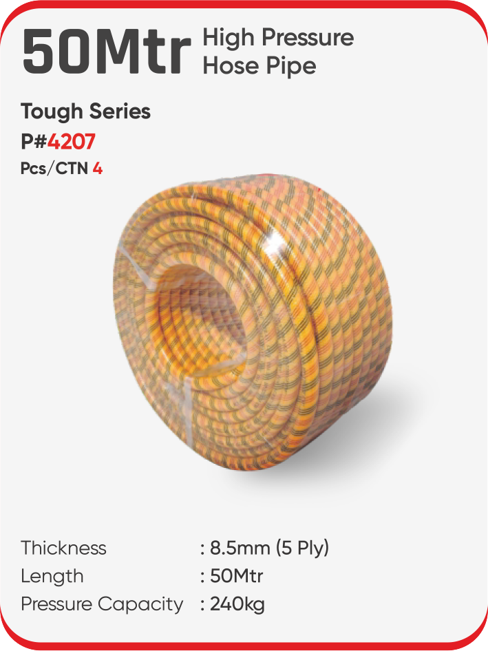50MTR HIGH PRESSURE HOSE PIPE