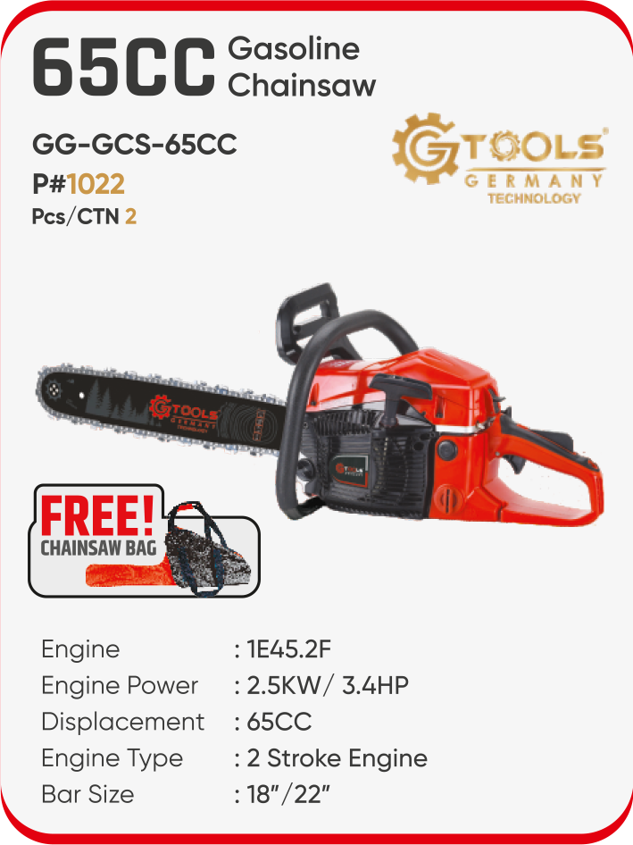 65CC GASOLINE CHAINSAW