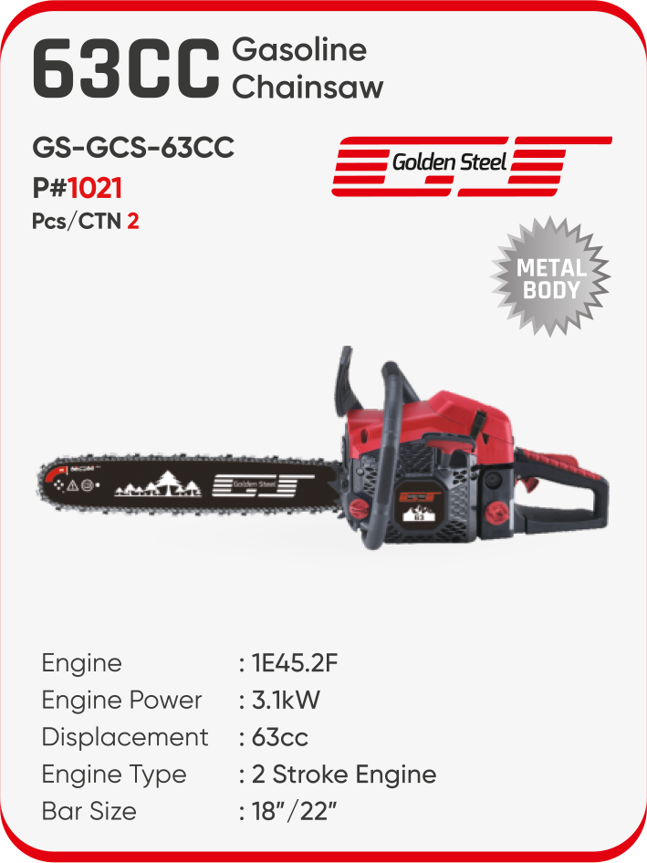 63CC GASOLINE CHAINSAW