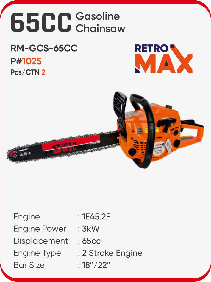 65CC GASOLINE CHAINSAW
