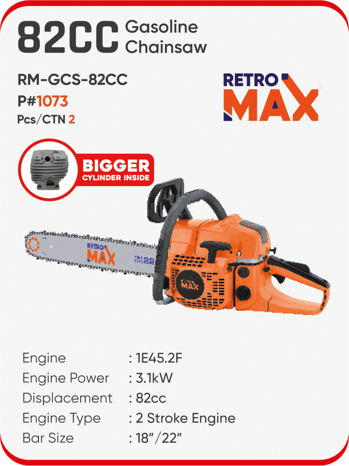 82CC GASOLINE CHAINSAW