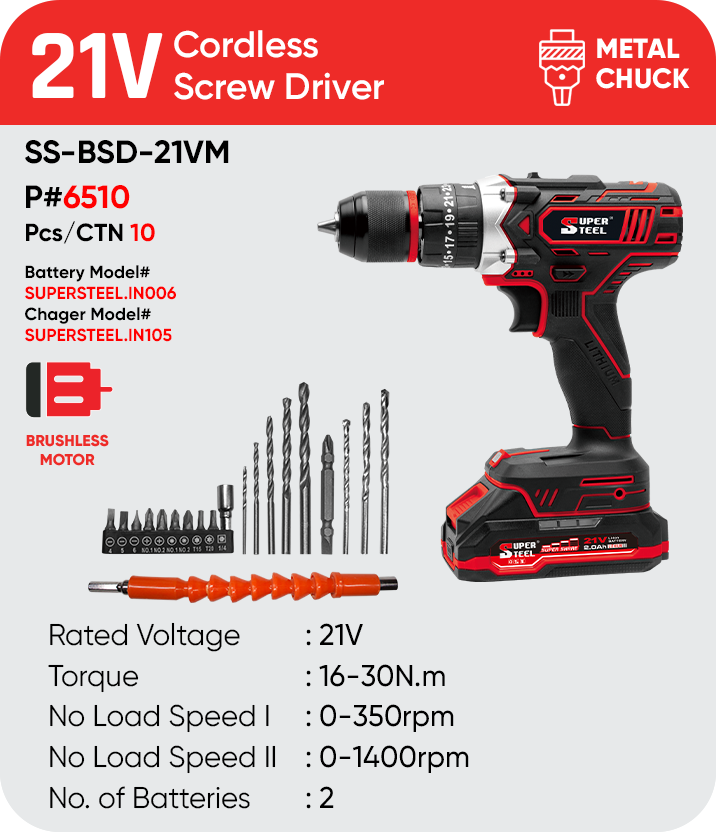 21V CORDLESS SCREW DRIVER