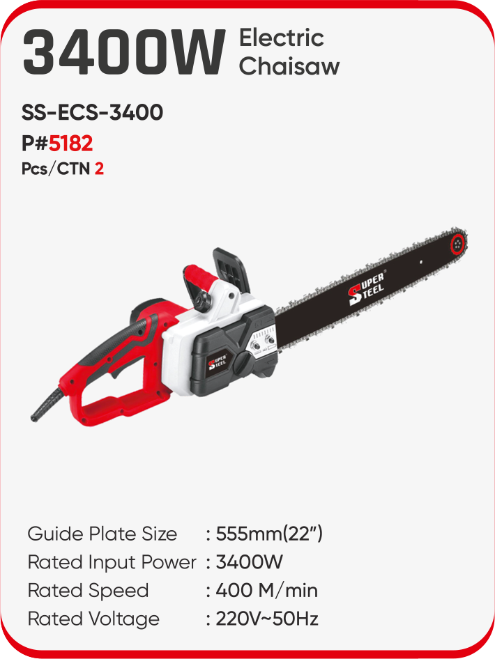 3400W ELECTRIC CHAINSAW