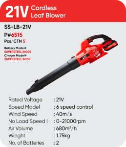21V CORDLESS LEAF BLOWER