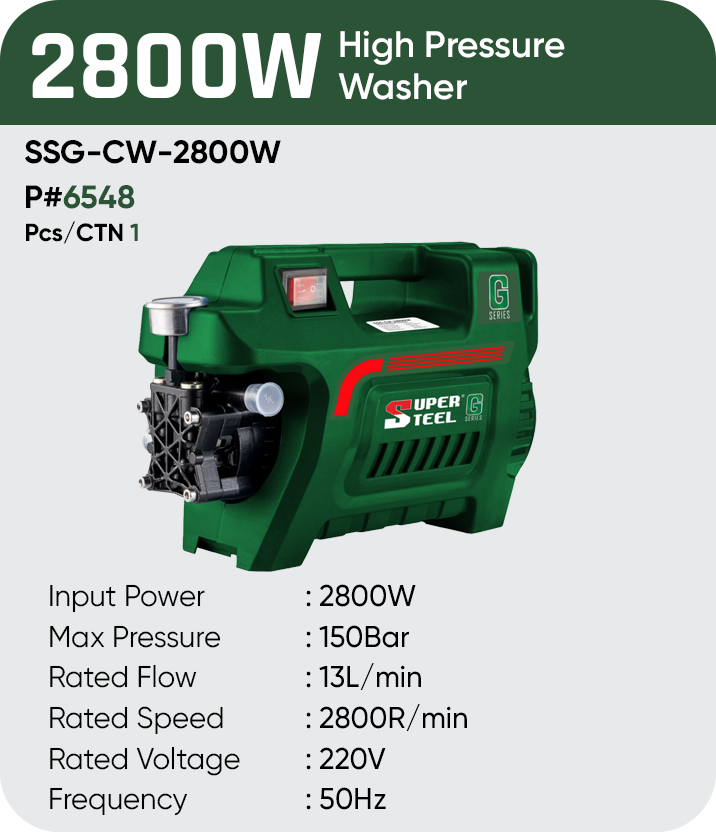 2800W HIGH PRESSURE CAR WASHER