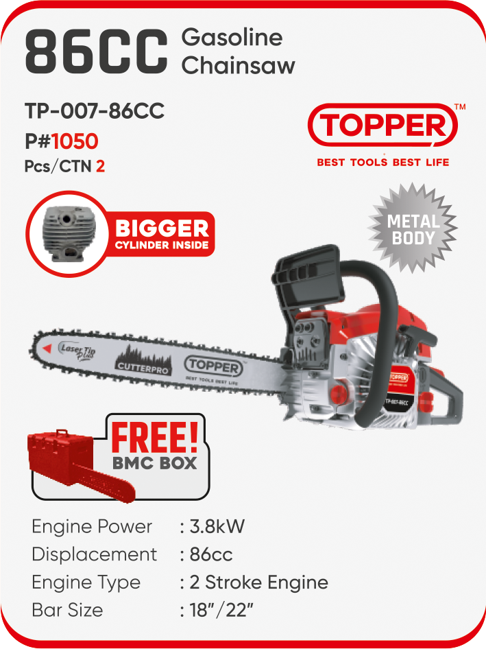 86CC GASOLINE CHAINSAW