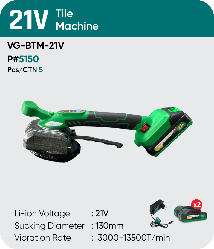21V CORDLESS TILE MACHINE